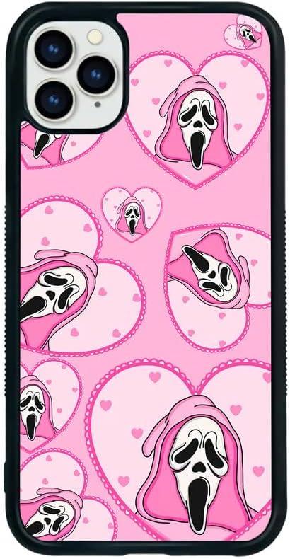 Phone Case Ghost Face You Like Scary Compatible with iPhone 15 Pink Movies Case Ghost Art Accessories Halloween Charm