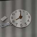 JoFomp LED Wooden Wall Clocks Battery Operated, 8 Inch Silent Wall Clock Glow in Dark, Sound Control Night Light Wall Clocks for Living Room Decor, Light Up Wall Clock for Bedroom, Hollow Design