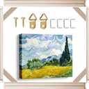 Canvas Stretcher Bars 24x36 Inch Frame Kit, Wood Stretcher Bars for Home and Office, Gallery Wrap Wall Arts Supply for Oil Painting, Poster, Picture & Paint by Numbers