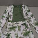 GRACE KARIN Girls Rash Guard Swimsuit Long Sleeve Two Piece Bathing Suit UPF 50+ Summer Swimwear Size 10Y