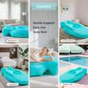 Inflatable Pregnancy Pillow,Full Body Pregnancy Mattress with Hole for Belly Chest/Head,Pregnancy Pillows for Prone Sleeping,Relieves Back Pain-Portable for Massage,Home,Trave (Teal)