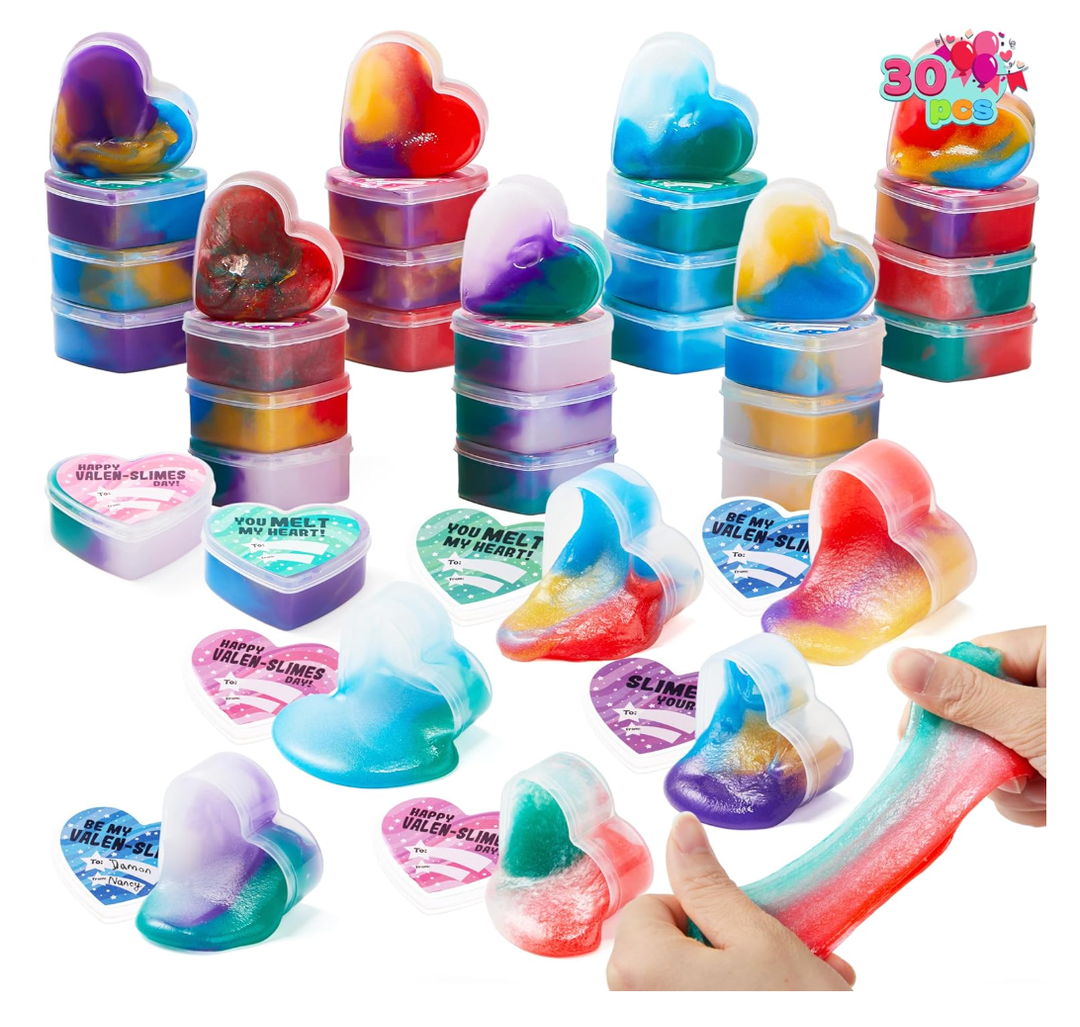 JOYIN 30 PCS Valentines Day Galaxy Slime Hearts for Kids Valentine Classroom Exchange Prizes, Party Favors, Gift Exchange
Amazon's Choice