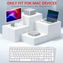 OMOTON Wired Keyboard Compatible with Mac, with Dual Interface (USB and Type-C), Numeric Keypad Compatible with MacBook Pro/Air, iMac, Mac mini/Pro Laptop, Silver