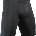 SHEATH V Men's 8" Sports Performance Boxer Briefs w/Horizontal Fly - Black | Single Pouch, Athletic Fit (XX-Large)