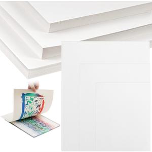 Marspark 150 Sheets Printmaking Paper, 5"x7", 8"x10", 9"x12", Printmaking Supplies, Artist Paper for Adults and Students Block Printing, Screen Gel Printing, White