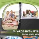 UNP Tents 6 Person Waterproof Windproof Easy Setup, Double Layer Family Camping Tent with 1 Mesh Door & 5 Large Mesh Windows -10'X9'X78in(H)