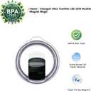 2 x Pack Tumbler Replacement Lids for YETI, 30 oz Tumbler Magnetic Slider Replacement Fits 30 oz Tumbler, 14 oz Mugs & 35 oz Straw Cups, with Extra Seals and Magnetic Closures