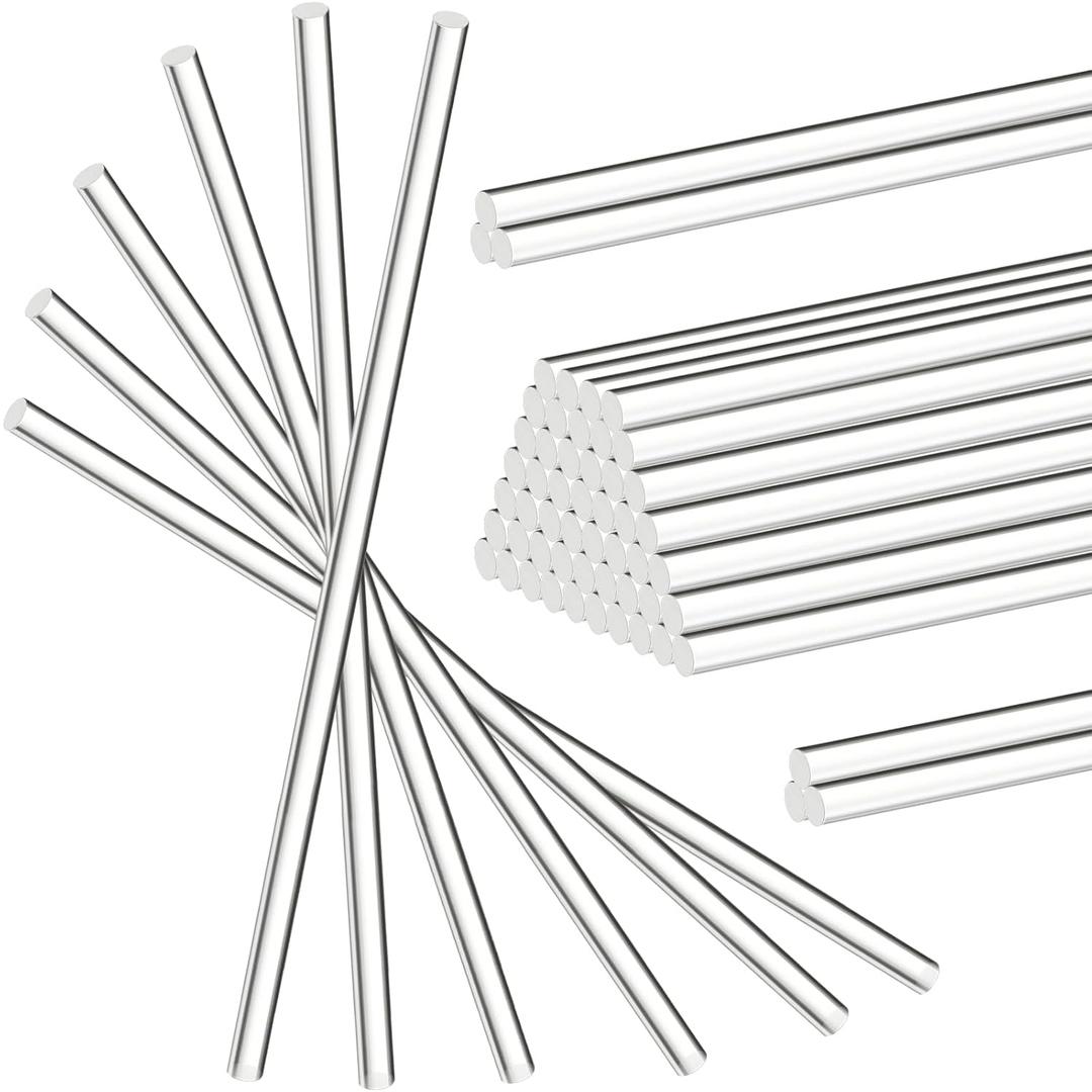 Zopeal 30 Pieces 12 Inch Clear Acrylic Dowel Rods for DIY Crafts Acrylic Round Rods Strip Sticks Cake Topper Rod for DIY Handwork Supplies(0.2 Inch /5mm Diameter)