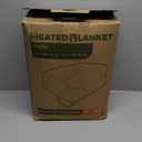 Electric Heated Blanket King Size 90"x100" - Dual-Sided with Microplush & Sherpa Fabric, 4 Heat Settings & 10 Hours Auto Off, Dual Controller, Machine Washable - Light Purple