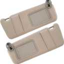 for Toyota Sun Visor Driver Side Passenger Side Compatible with 2007 2008 2009 2010 2011 Camry Visor Beige Replaces 74320-06780-E0 Left & Right Tan Without Sunroof 2PCS