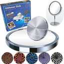 2-in-1 Disk Spin Science & Vanity Makeup Mirror - Create Optical Illusion Spin & Desk Mirror  Spin Kinetic Desk Toys for Home, Office, Education - Physics Toys for Adults & Kids 8+