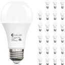Evelor 24-Packs A19 LED Light Bulbs,100 Watt Equivalent Daylight 5000K Bright Bulbs Efficient 13W,1500 Lumens E26 Base, Non-Dimmable, 15000-Hour Lifespan for Bedroom, Living Room, Office
