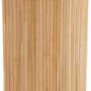 GarveeHome Corner Laundry Hamper with Lid, 15.3 Gal / 58 L Large Foldable Bamboo Laundry Basket with Washable Liner Bag, Wicker Clothes Hamper for Bedrooms Bathrooms Apartments, Natural