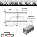 TOPTOW 64028HP Trailer Hitch Adapter 2-1/2" to 2" Hitch Reducer Sleeve Carbon Steel, 5/8 inch Pin & Clip Included