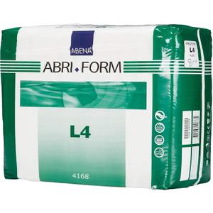 Abena Abri-Form Comfort Plastic-Backed Briefs, Level 4, (Medium To Large Sizes) Large, 12 Count