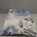 Rustic Farmhouse Bath Rug, Farm Blue Grey Daisy Floral Flowers and Butterfly on Country Wooden Bath Mat, Gray White Navy Blue Kitchen Rug Floor Mat Soft Non Slip Runner Carpet Indoor Doormat 17x48''