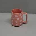24oz Large Ceramic Coffee Mug with Big Handle, Handmade Kiln Glazed Large Coffee Mug Tea cup, Novelty MugUnique Uneven Surface for Office and HomeMicrowave and Dishwasher Safe (Pink)