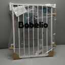 Babelio Baby Gate for Stairs, Kitchen & Doorways, 26-43" W 28" H No Bottom Bar| Easy Installation| One-Handed Operation| Auto-Close| Hardware Mount (Drill Needed) Safety Dog/Pet Gate Indoor (White)