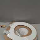 Mayfair Cassel Slow Close Toilet Seat, Easy Clean, Non Slip Premium Wood Seat, Easy Install, Made in USA, Round, White