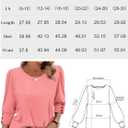 Womens Tops 3/4 Sleeve with Buttons Dressy Casual Blouses Summer Outfits Beach Vacation Plus Size Spring Clothes (Pink, L)
