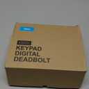 Veise Fingerprint Door Lock with 2 Knobs - Keyless Entry Door Lock with Handle, Electronic Keypad Deadbolt, Smart Front Handle Set, Auto-Locking, Waterproof, Easy Installation, Satin Nickel