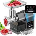 Electric Meat Grinder 2000W Heavy Duty, Touchscreen Control with 2 Blades, 3 Plates, Sausage Stuffer & Kubbe Kit, #10 Size for Home Use