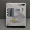 KOHLER 25876-0 Hyten 3" Height, Elevated Soft Close Round Toilet Seat, Contoured Seat with Grip-Tight Bumpers, Quick-Attach Hardware, White