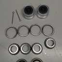 2 Set Fits for 1-1/16'' Trailer Bearing Kits L44649/L44610 and 12192TB Seal OD 1.980'' Axles Trailer Wheel Hub Bearings Kit with Dust Cover and Cotter Pin