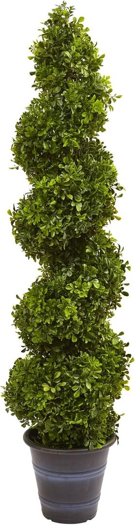 Nearly Natural 5475 Topiary with Planter (in/Outdoor),Green,4ft