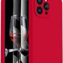 FireNova Designed for iPhone 15 Pro Case, Silicone Upgraded [Camera Protection] Phone Case with [2 Screen Protectors], Soft Anti-Scratch Microfiber Lining Inside, 6.1 inch, Deep Red