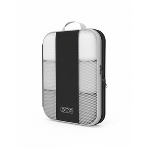 1 Set Compression Packing Cubes for Travel Essentials, Compressible Expandable Packing Cubes for Suitcase, OlarHike Luggage Organizer Bags for Travel, Handy Helper for Organizing Clothes(Black)