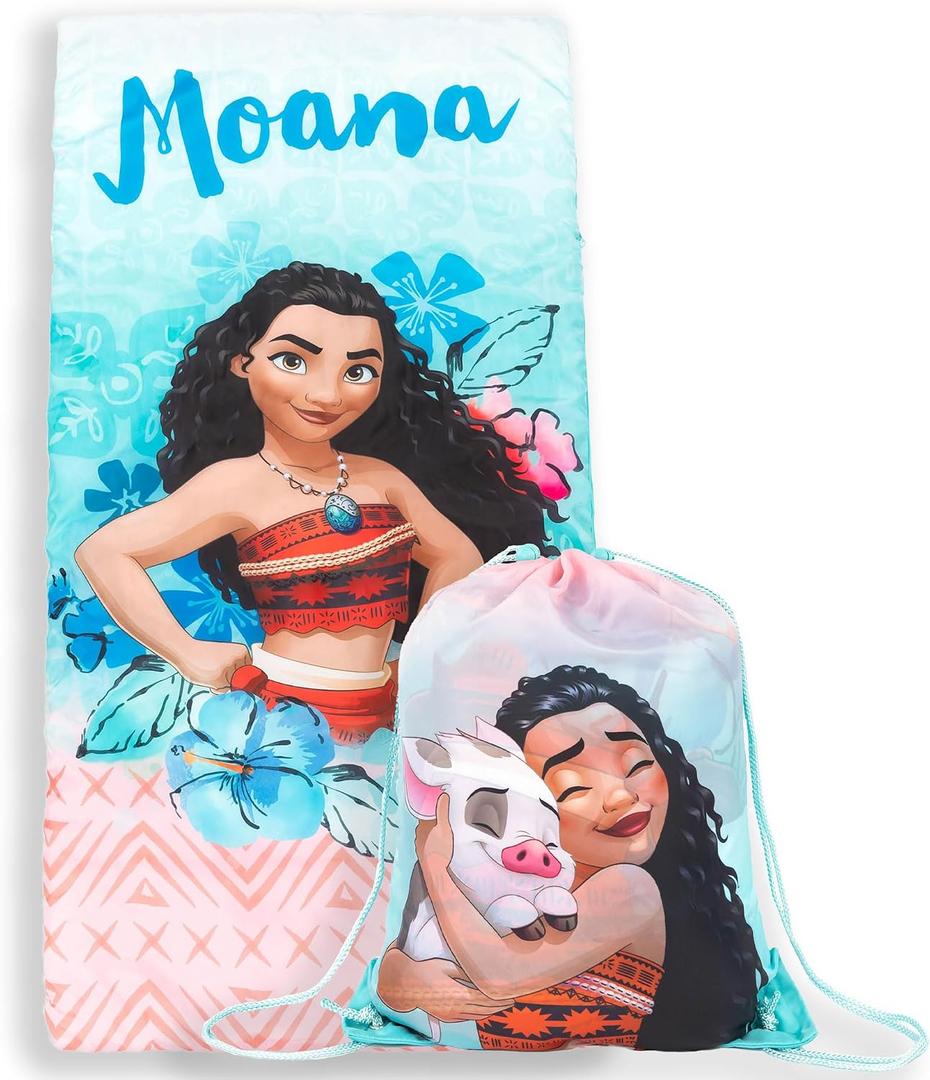 Jay Franco Disney Moana Tropical Slumber Sack - Cozy & Warm Kids Lightweight Slumber Bag/Sleeping Bag (Official Disney Product)