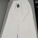 FUNYYZO Wide Leg Pants Women's High Elastic Waisted in The Back Business Work Trousers Long Straight Suit Pants, Size S