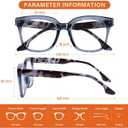 ZESAKER Progressive Multifocus Reading Glasses for Women Men Oversized Anti Blue Light Blocking Readers Square Eyeglasses (Tortoise+ Blue+ Light Brown, 1.5)