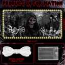 Preboun Halloween Garage Door Banner Cover with Grommets 6 x 13 ft Halloween Decorations Set Scary Skeleton Creepy Garage Door Decorations for Garage