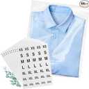 100 Count T Shirt Bags, Cellophane Bags Clear Poly Bags Plastic Bags For Packing Clothing Self Sealing Bag With10 Pcs Size Stickers (9 * 12)