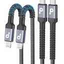 USB C to Lightning Cable 6FT 2Pack, iPhone Charger Fast Charging, USBC iPhone Charger, Type C iPhone Charging Cord [Apple MFi Certified] for iPhone 14 13 12 11 Pro Max Xs 8 Plus and More (Grey)