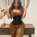 YIANNA Waist Trainer for Women Latex Underbust Waist Cincher Corset Sport Girdle Hourglass Body Shaper (Black, S)