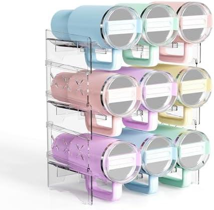 Reusable Stackable with Handle Compartment Water Bottle Tumbler Organizer for Stanley 40oz with Handle Cup, Larger Holder Stanley Cup Accessories for Pantry, Cabinet & Kitchen Organization and Storage