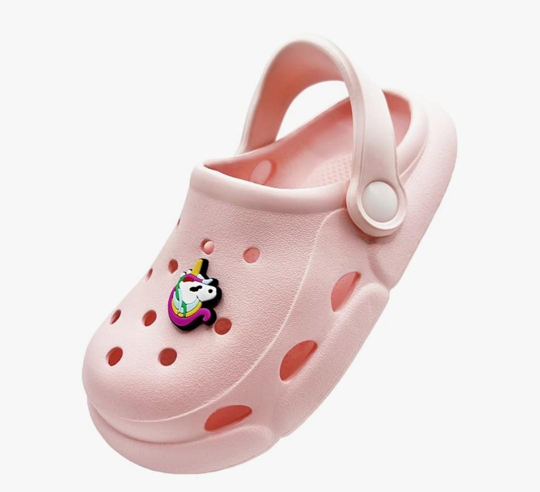 POPO PEA Girls Little Kids Luminous Sandals Boys Wide Pool Slip on Clogs Big Kid Toddler Garden Water Soft Sandal Children Comfortable Swim Beach Shoes 180