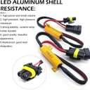 2 PCS 9005/9006 LED Load Resistor Kit, 50W Headlight Bulb Decoder, Anti Flicker Harness Resistor Kit, Pure Copper Wire Plug and Play Warning Canceller, Universal for Most Cars (Black)