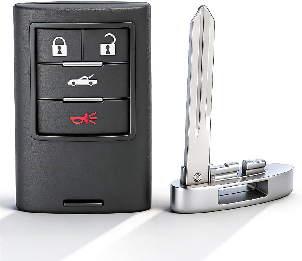 Keyecu Smart Key Fob Replacement 4 Button for Chevrolet Corvette 2008-2013,FCC ID M3N5WY7777A ,P/N:25926479 25926480