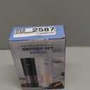 Electric Salt and Pepper Grinder Set, Rechargeable Automatic Pepper Mill Grinder with LED Light Gifts for Women, Adjustable Coarseness shakers, One-Hand Operation for Kitchen Essentials (Rechargeable-Upgrade Black/White 2PC)