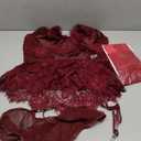 Lilosy Sexy Stocking Underwire Babydoll Lace Mesh Garter Lingerie Set with Panty 4 Piece (Large, Red)