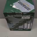 WATERGLIDE 49FT Lighted Christmas Green Garland with 100 Count Clear String Lights, Pre-lit Long Artificial Greenery Garlands, Plug in Holiday Decorative Lights for Indoor Outdoor Decor (Warm White)