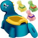 Potty Seat Baby Training Chair Boys Girls Toddler Dinosaur Comfortable children 1-5 years old Baby toilet Animal seat with lid back potty trainer (Blue)