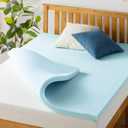 Best Price Mattress 1.5 Inch Ventilated Memory Foam Mattress Topper, Cooling Gel Infusion, CertiPUR-US Certified, Dorm Essentials, Twin XL