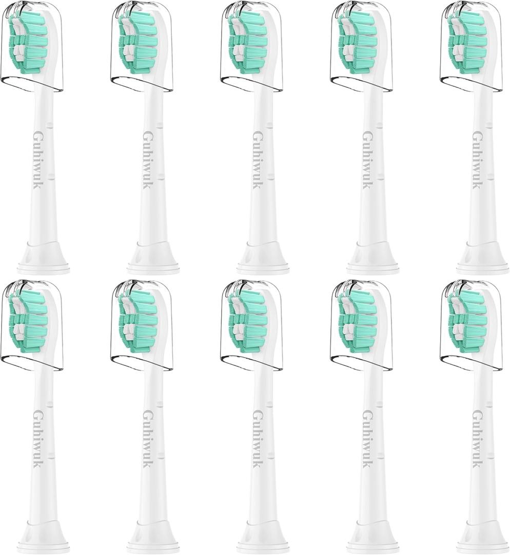 Toothbrush Heads for Philips Sonicare Replacement Heads, Replacement Brush Head Compatible with Phillips Sonicare Click-on 4100 5100 Electric Toothbrush, 10 Pack (White)