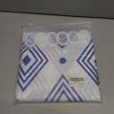 SASTYBALE Waterproof Shower Curtain, Blue Geometric Modern Style Bathroom Curtains, Heavy Duty Minimalist Cloth Fabric Machine Washable with 12 Hooks, 72x72 Inch