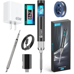 Soldering Iron Kit - 100W High Power Portable Soldering Iron With C245K Tip, Automatic Temperature Adjustment, 2 Seconds Fast Heating (390F-840), Ideal for Precision Repair